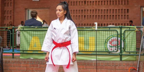 Medical student , Zahra Kader, is a seasoned karate-ga and member of the national team